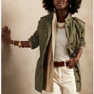 Banana Republic French Military Utility Field Jacket Petite XS